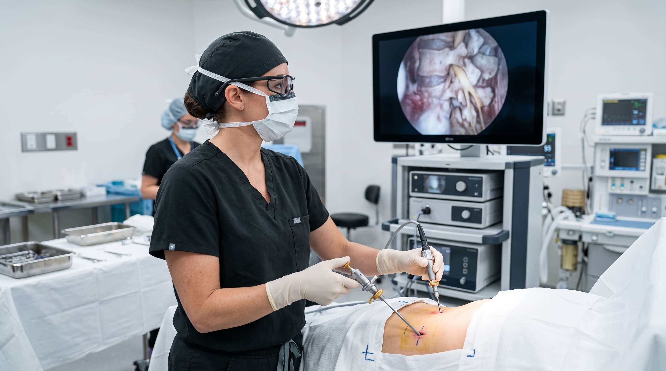 Cirugía Endoscópica Biportal Lumbar (UBE - Mínima Invasión de Columna)